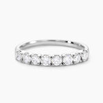 Alliance Eloisa Ld Platine Blanc Diamant Synth&eacute;tique - Alliances Femme | Histoire d&rsquo;Or
