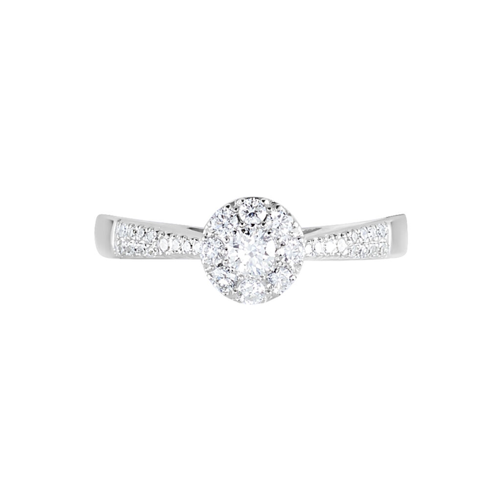 Bague Neptune Or Blanc Diamant - Bagues solitaires Femme | Histoire d&rsquo;Or