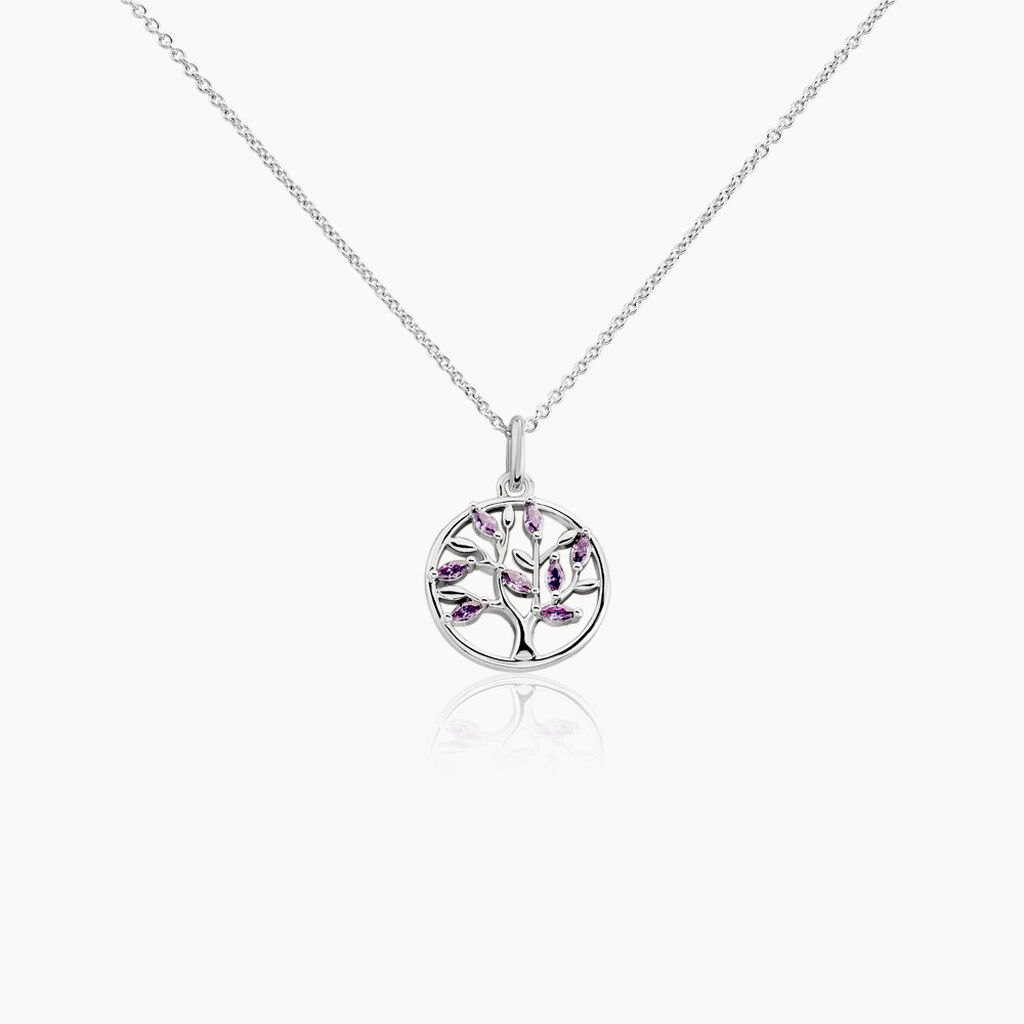 Collier Venka Argent Blanc Oxyde De Zirconium - Colliers fantaisie Femme | Histoire d&rsquo;Or