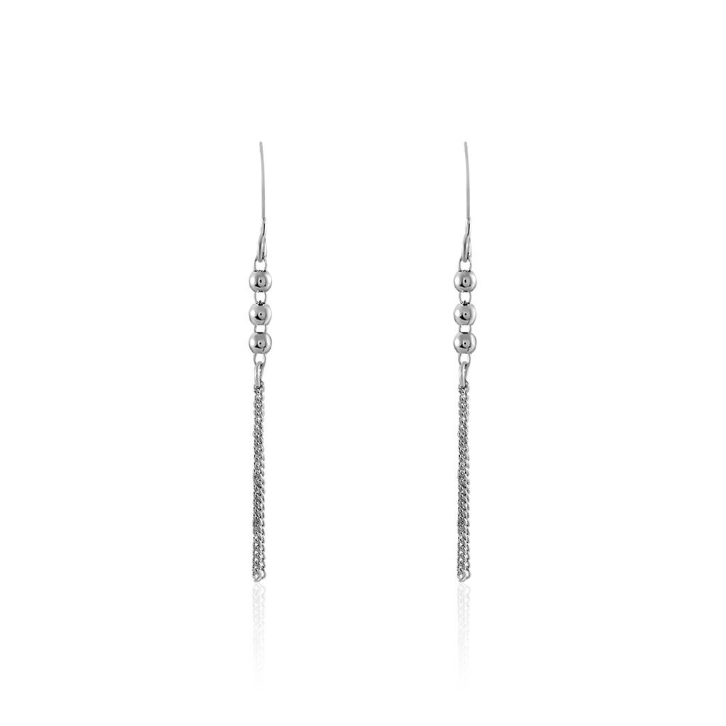 Boucles D'oreilles Pendantes Melodie Argent Blanc - Boucles d'oreilles fantaisie Femme | Histoire d’Or