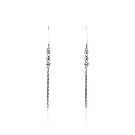 Boucles D'oreilles Pendantes Melodie Argent Blanc - Boucles d'oreilles fantaisie Femme | Histoire d’Or