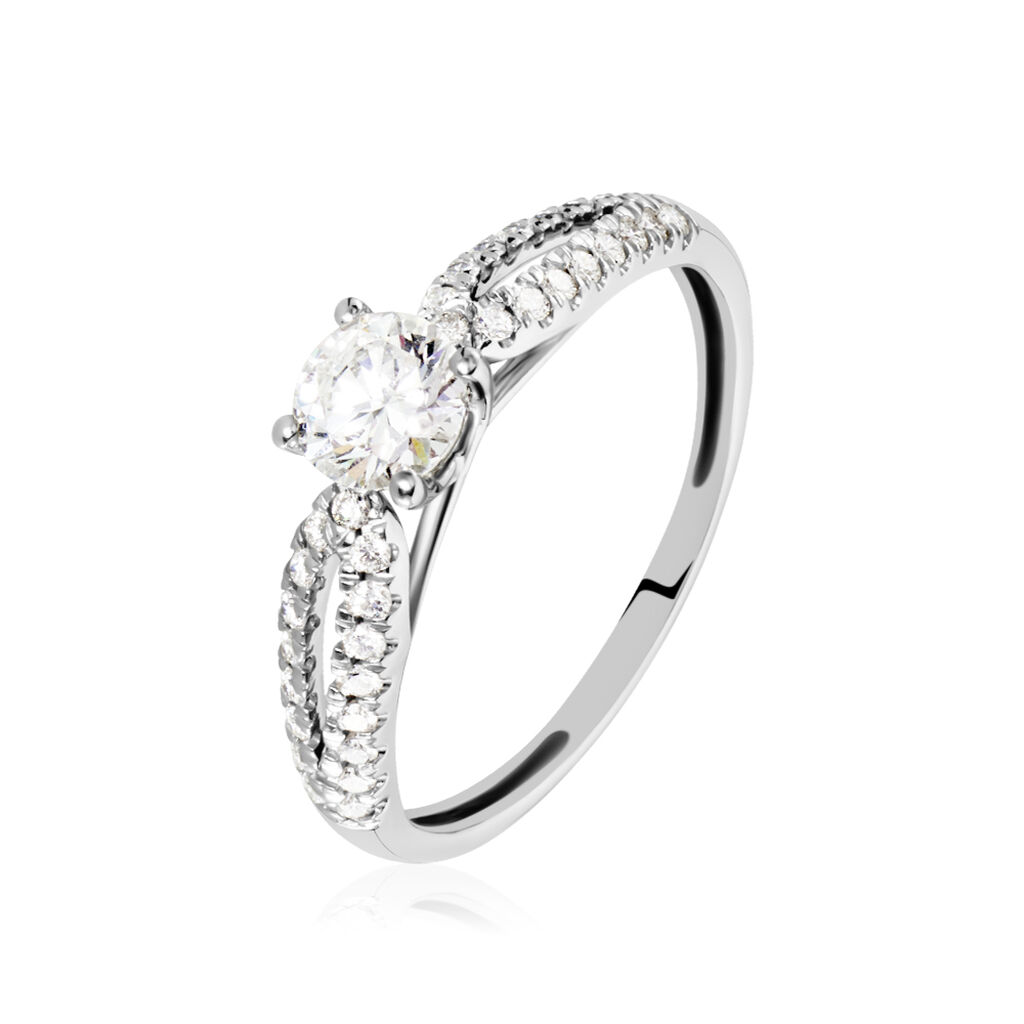 Bague Solitaire Stockholma Platine Blanc Diamant - Bagues solitaires Femme | Histoire d’Or
