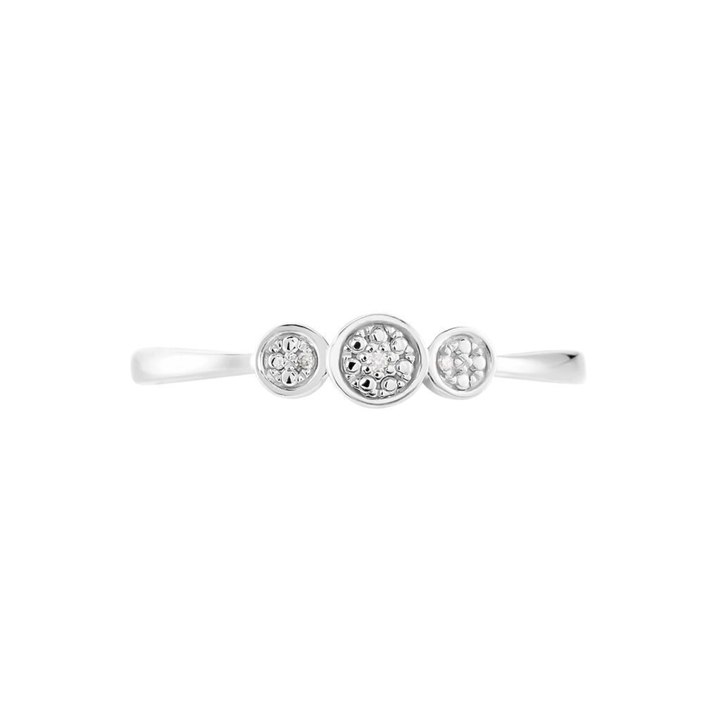 Bague Or Blanc Abital Diamants - Bagues avec pierre Femme | Histoire d’Or