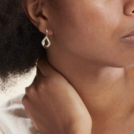 Boucles D'oreilles Pendantes Mai-lee Plaque Or Oxyde De Zirconium - Boucles d'oreilles fantaisie Femme | Histoire d’Or