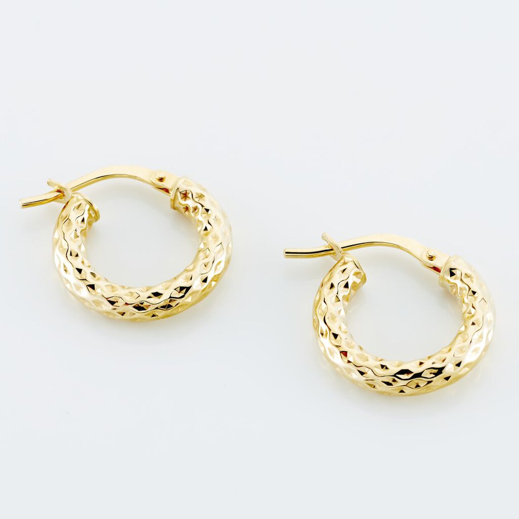 Créoles Udara Or Jaune - Boucles d'oreilles créoles Femme | Histoire d’Or