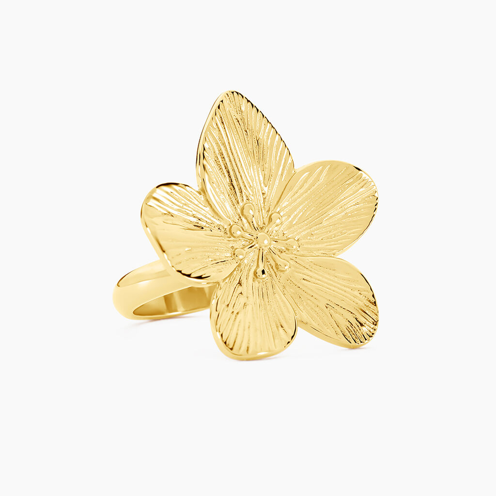 Bague Barbade Acier Jaune - Bagues fantaisie Femme | Histoire d&rsquo;Or