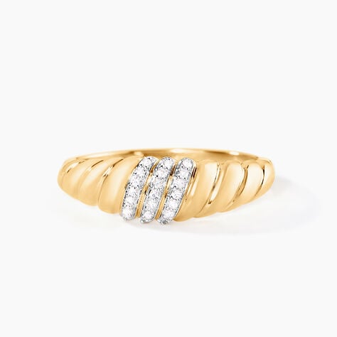 Bague Khadiga Or Jaune Diamant - Bagues avec pierre Femme | Histoire d&rsquo;Or