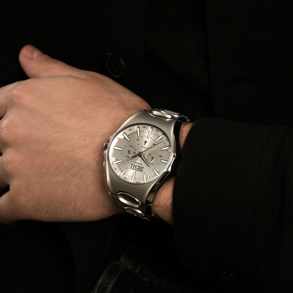 Montre Diesel D-Curve Argent&eacute; - Id&eacute;es cadeaux Homme | Histoire d&rsquo;Or