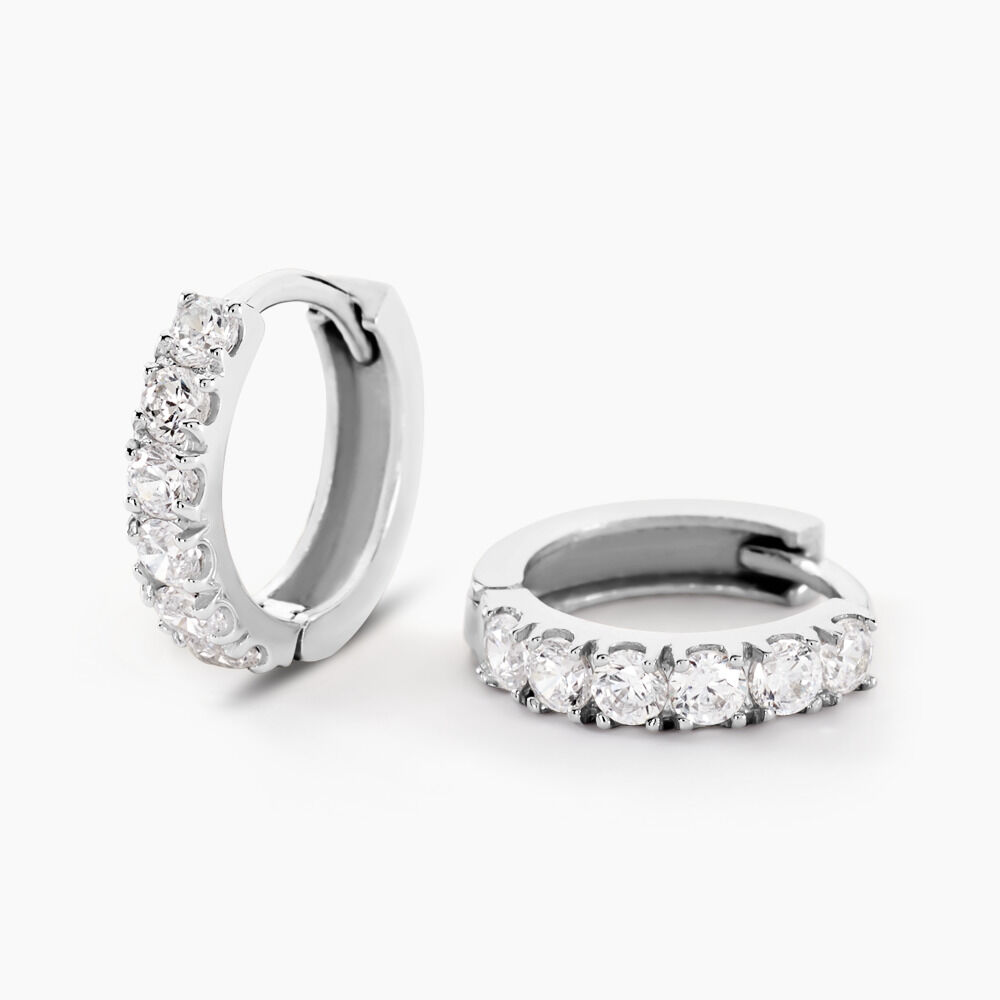 Boucles d oreilles creoles Or Oxyde de zirconium Histoire d Or