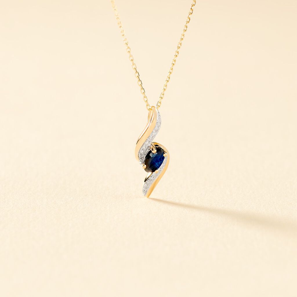 Collier Celestine Or Jaune Saphir Et Diamant - Colliers Femme | Histoire d’Or