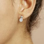 Boucles D'oreilles Puces Harold Argent Blanc Oxyde De Zirconium - Boucles d'oreilles fantaisie Femme | Histoire d&rsquo;Or