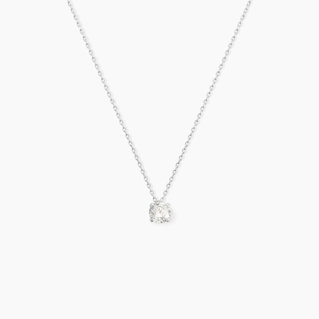Collier Nazha Or Blanc Oxyde De Zirconium - Colliers Femme | Histoire d’Or
