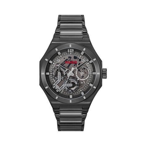 Montre Hugo Grail Skeleton Noir - Montres Homme | Histoire d’Or