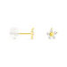 Boucles D'oreilles Puces Or Jaune Convallaria Oxydes - Clous d'oreilles Femme | Histoire d’Or