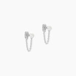 Boucles D'oreilles Pendantes Argent Blanc Leent Perles De Culture - Boucles d'oreilles fantaisie Femme | Histoire d&rsquo;Or