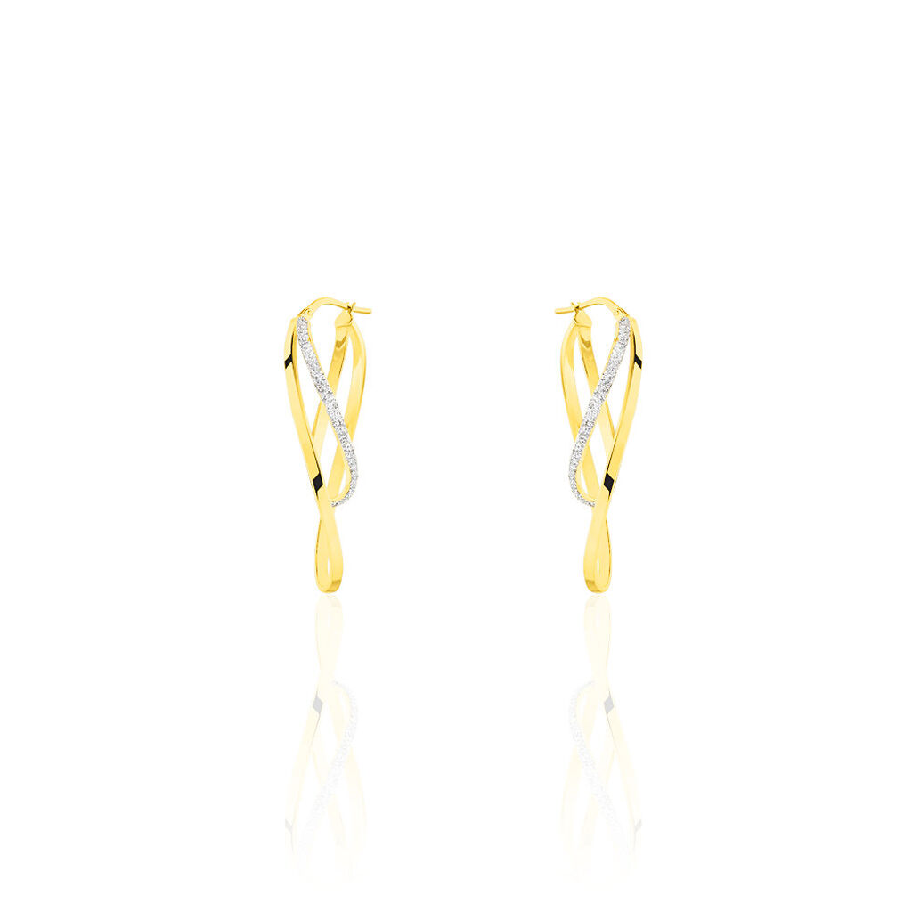 Créoles Merilyn Or Bicolore - Boucles d'oreilles créoles Femme | Histoire d’Or