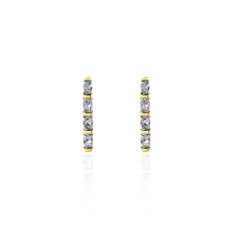 Boucles D'oreilles Puces Or Jaune Puces Judy Diamants - Clous d'oreilles Femme | Histoire d’Or