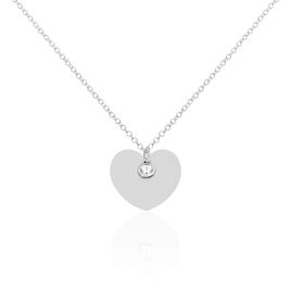 Collier Sautoir Ylla Argent Blanc Oxyde De Zirconium - Colliers fantaisie Femme | Histoire d’Or