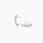 Boucles D'oreilles Puces Elenore Argent Blanc Oxyde De Zirconium - Boucles d'oreilles fantaisie Femme | Histoire d&rsquo;Or