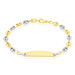 Bracelet Identité Evin Maille Grain De Cafe Or Bicolore - Bracelets Communion Enfant | Histoire d’Or