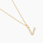 Pendentif Lettre V Or Jaune Oxyde - Cadeaux de naissance Femme | Histoire d&rsquo;Or