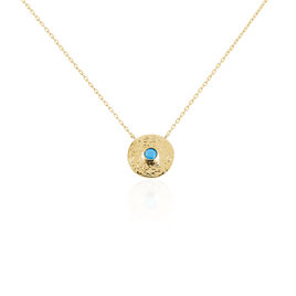 Collier Plaqué Or Jaune Rae Pierre De Synthese - Colliers Femme | Histoire d’Or