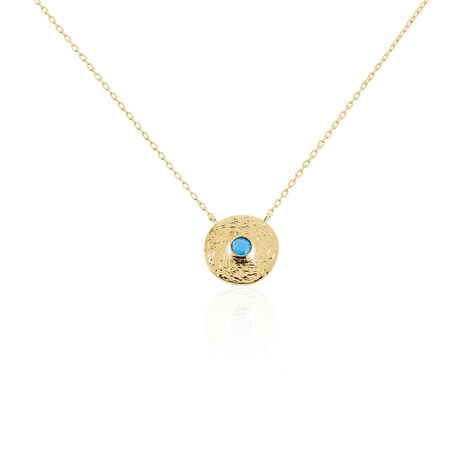 Collier Plaqué Or Jaune Rae Pierre De Synthese - Colliers Femme | Histoire d’Or
