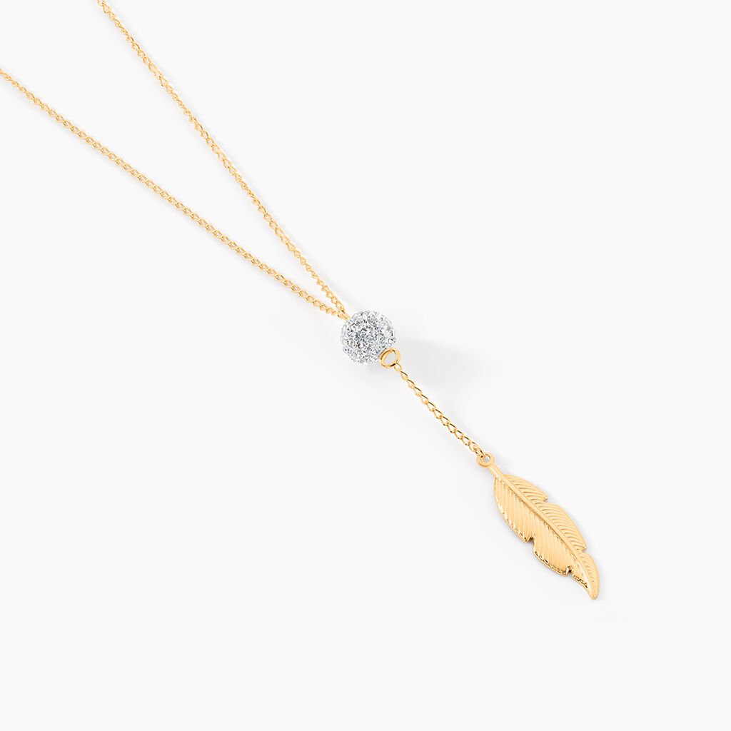 Collier Powoo Or Jaune Strass - Colliers Femme | Histoire d&rsquo;Or