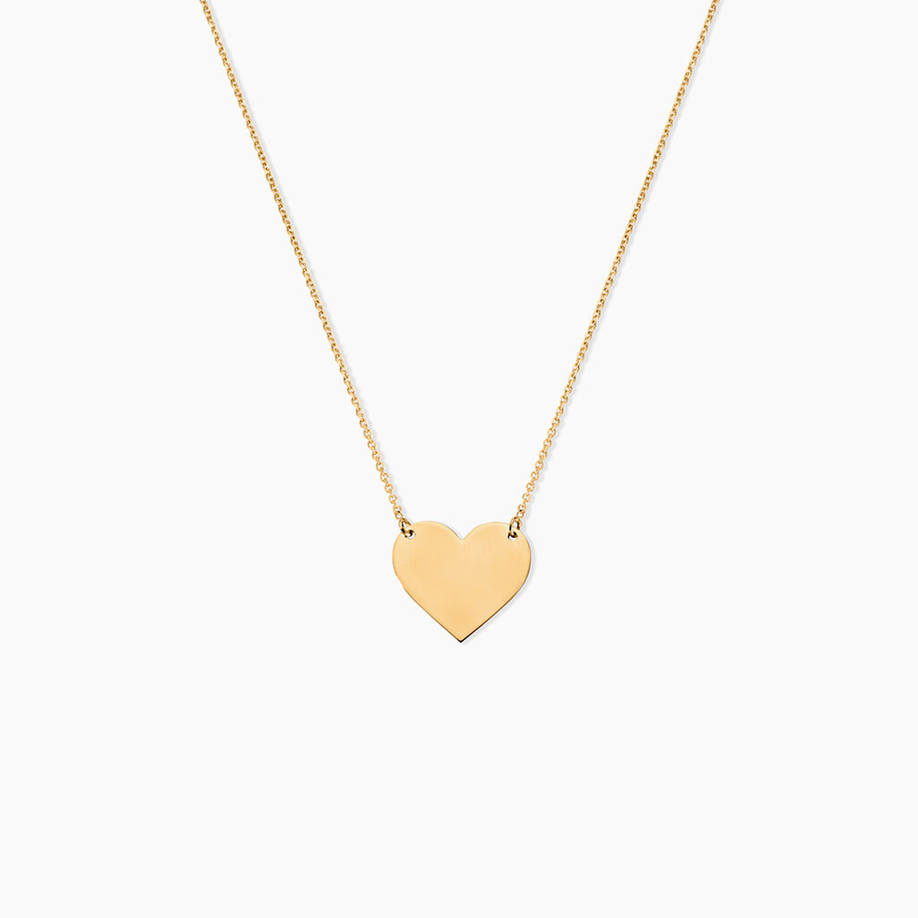 Collier Helenia Coeur Gravable Or Jaune - Cadeaux de naissance Enfant | Histoire d&rsquo;Or