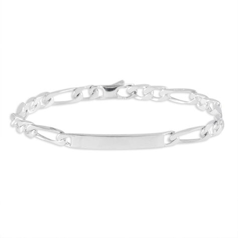 Bracelet Identit&eacute; Otilia Argent Blanc - Gourmettes Femme | Histoire d&rsquo;Or