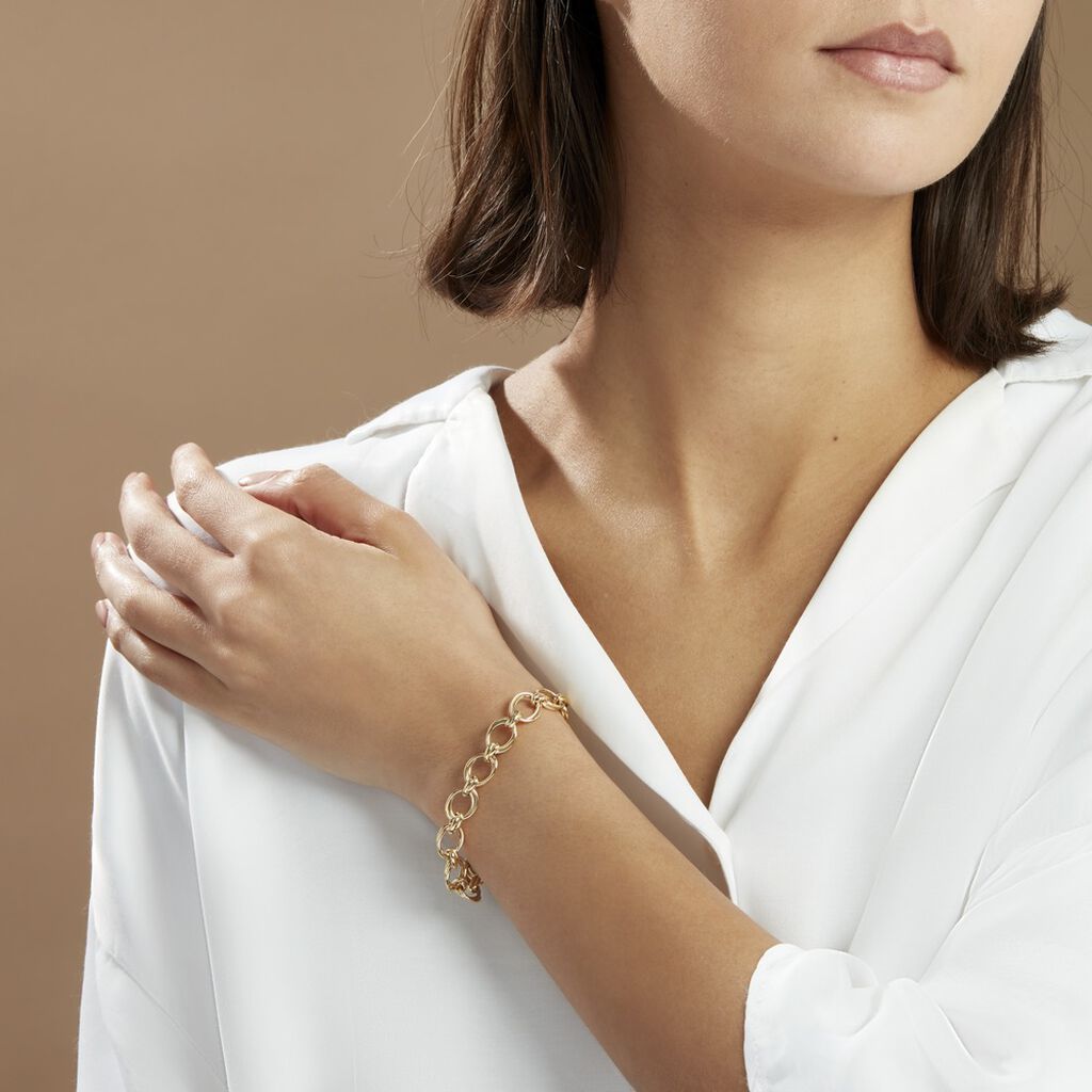 Bracelet Aaron Maille Fantaisie Or Jaune - Bracelets Femme | Histoire d’Or