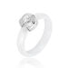 Bague Grace Argent Blanc Céramique Et Oxyde De Zirconium - Bagues avec pierre Femme | Histoire d’Or