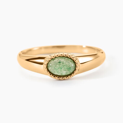 Bague Memory Plaqu&eacute; Or Jaune Aventurine - Bagues solitaires Femme | Histoire d&rsquo;Or
