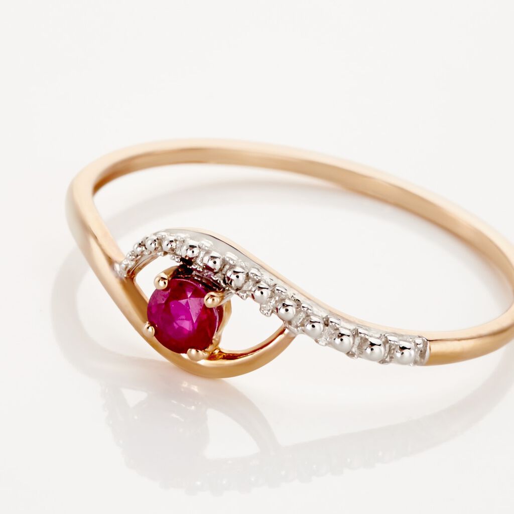 Bague Or Jaune Karmele Rubis - Bagues solitaires Femme | Histoire d’Or