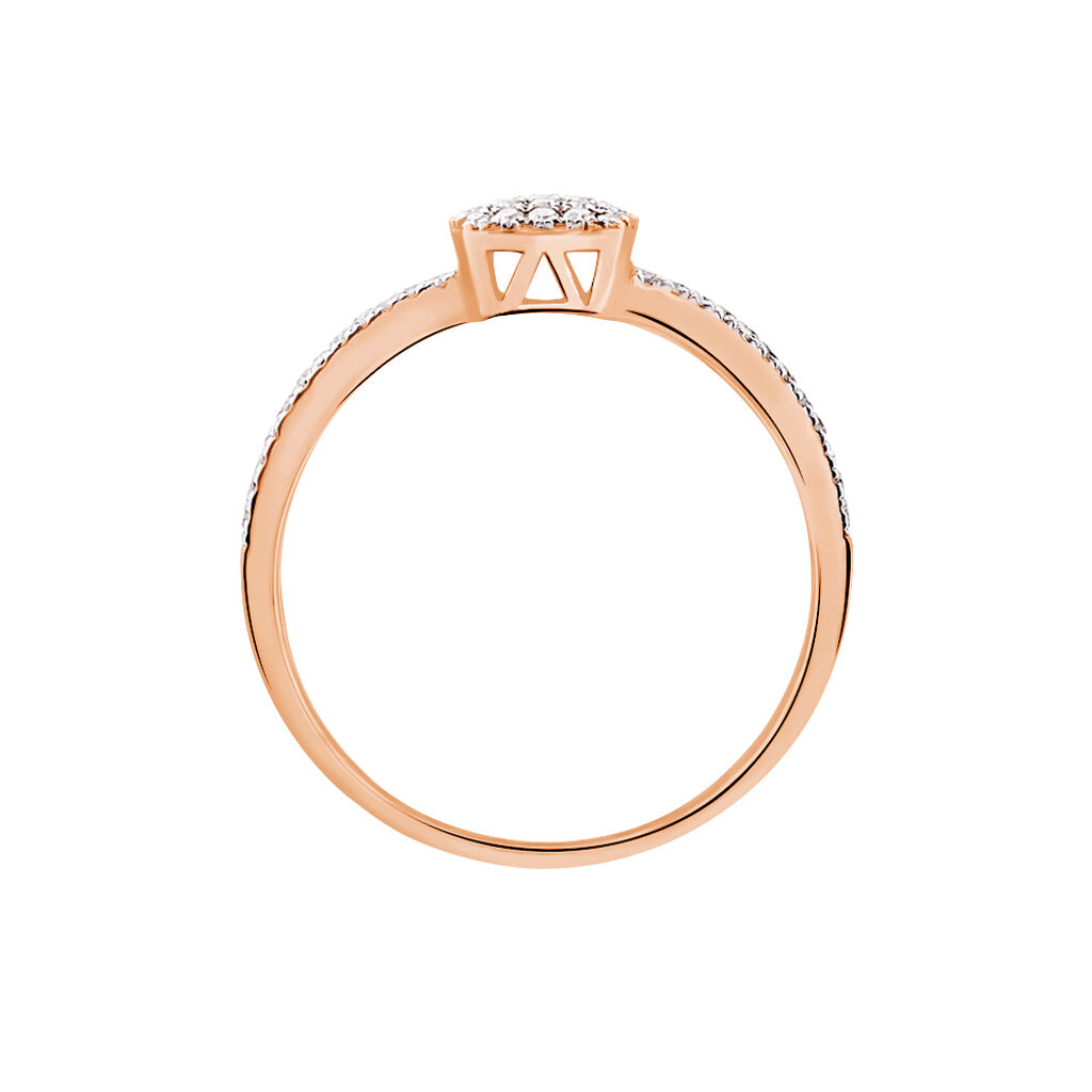 Bague Aude Or Rose Diamant - Bagues avec pierre Femme | Histoire d’Or