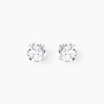 Boucles D'oreilles Puces Philia Argent Blanc Oxyde De Zirconium - Boucles d'oreilles fantaisie Femme | Histoire d&rsquo;Or