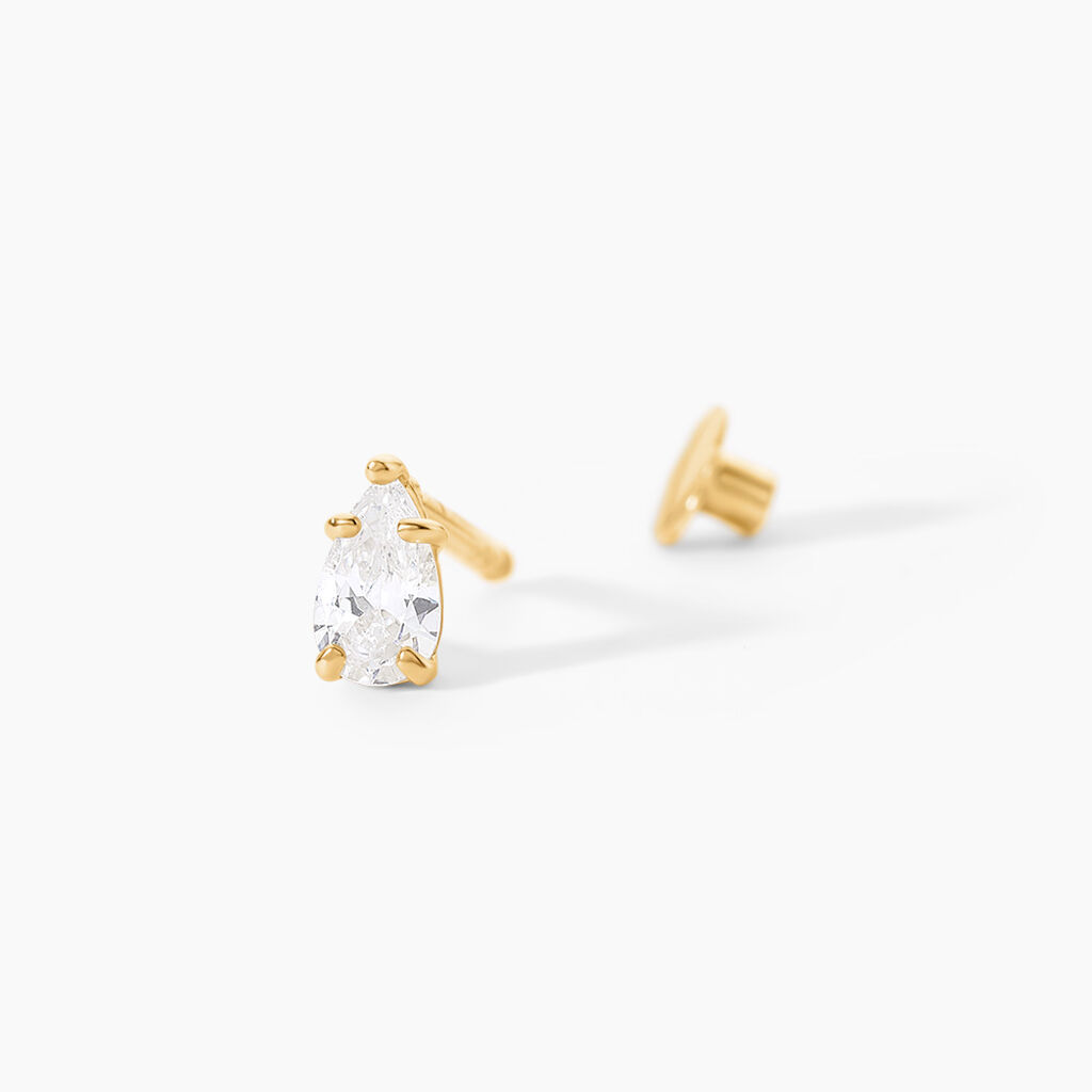 Piercing D'oreille Or Jaune Artemia Oxyde De Zirconium - Piercing H&eacute;lix Femme | Histoire d&rsquo;Or