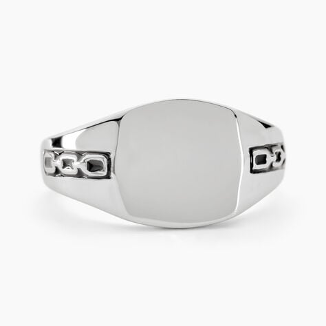 Chevaliere Argent Blanc Tarek - Chevalières Homme | Histoire d’Or