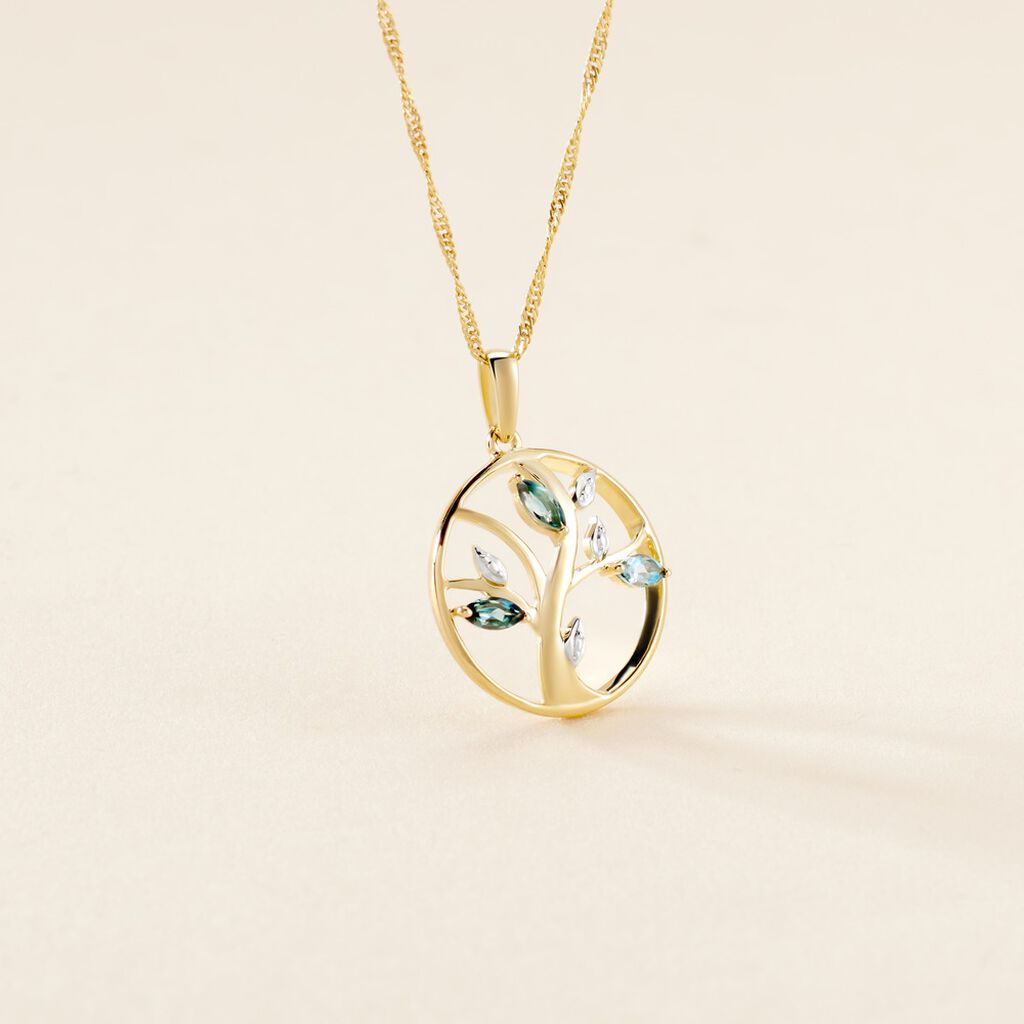 Pendentif Or Jaune Godolieba Topazes - Pendentifs Femme | Histoire d’Or