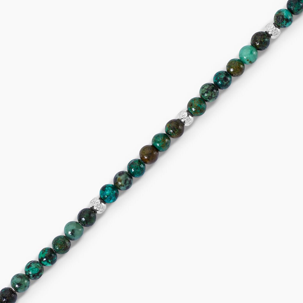 Bracelet Jourdan Acier Blanc Turquoise - Bracelets Homme | Histoire d&rsquo;Or