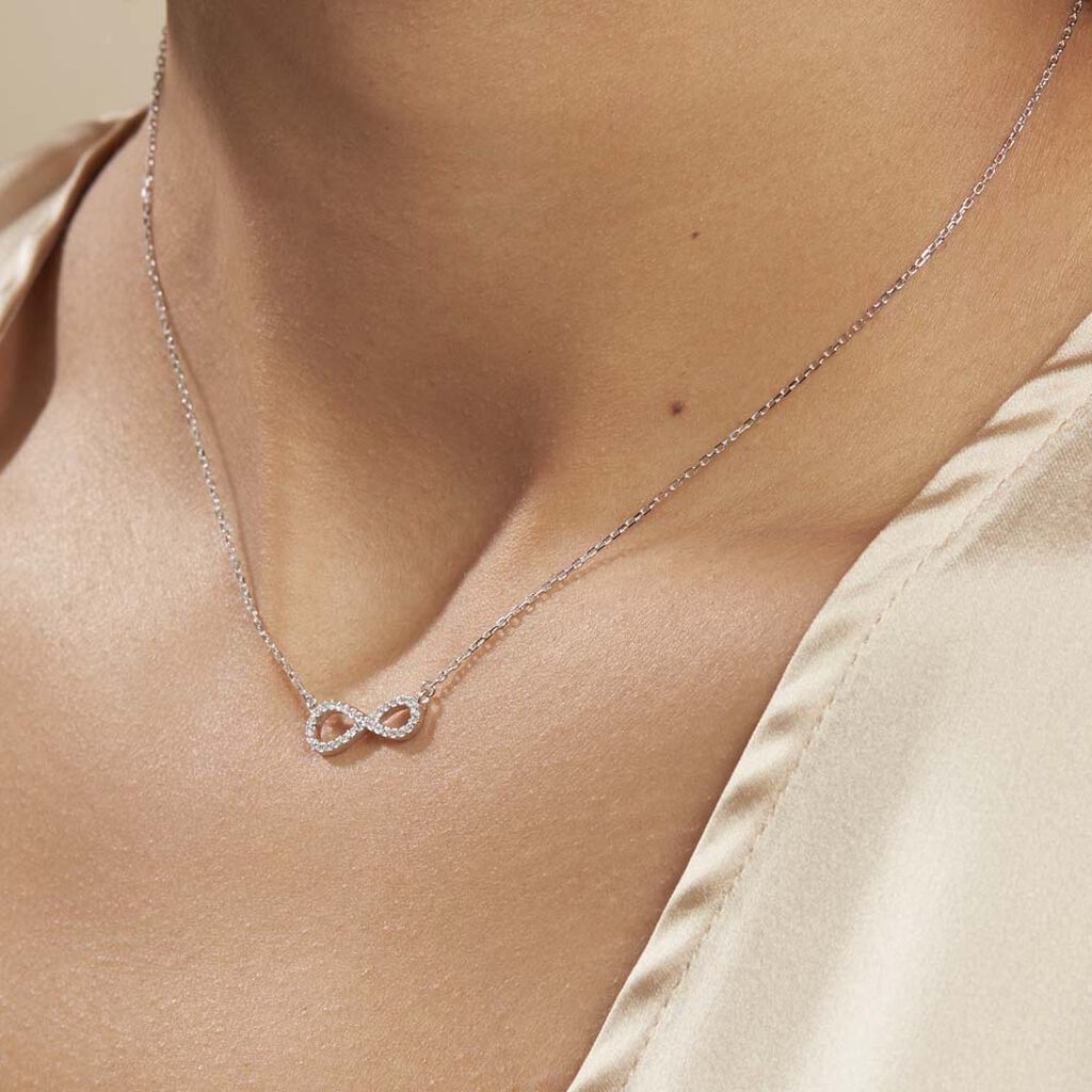 Collier Veda Argent Blanc Oxyde De Zirconium - Colliers fantaisie Femme | Histoire d’Or