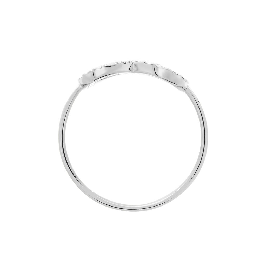 Bague Klothilda Or Blanc Oxyde De Zirconium - Bagues solitaires Femme | Histoire d&rsquo;Or