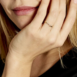 Bague Cass Or Jaune Oxyde - Bagues avec pierre Femme | Histoire d’Or