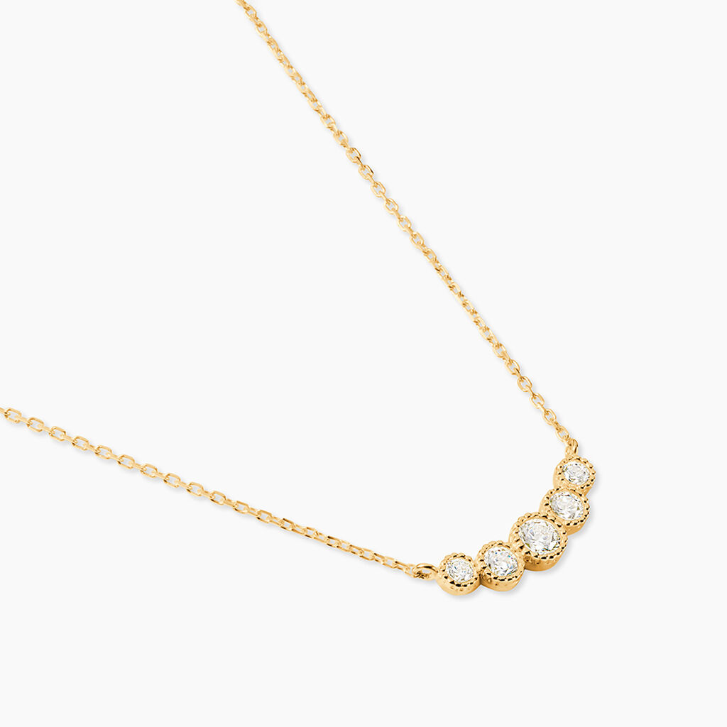 Collier Djamil Or Jaune Oxyde De Zirconium - Colliers Femme | Histoire d&rsquo;Or