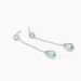 Boucles D'oreilles Pendantes Brenda Or Blanc Topaze - Boucles d'oreilles pendantes Femme | Histoire d&rsquo;Or