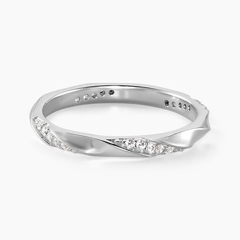 Bague Thara Argent Blanc Oxyde De Zirconium - Bagues avec pierre Femme | Histoire d&rsquo;Or
