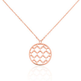 Collier Nevenka Acier Rose - Colliers Trèfle Femme | Histoire d’Or