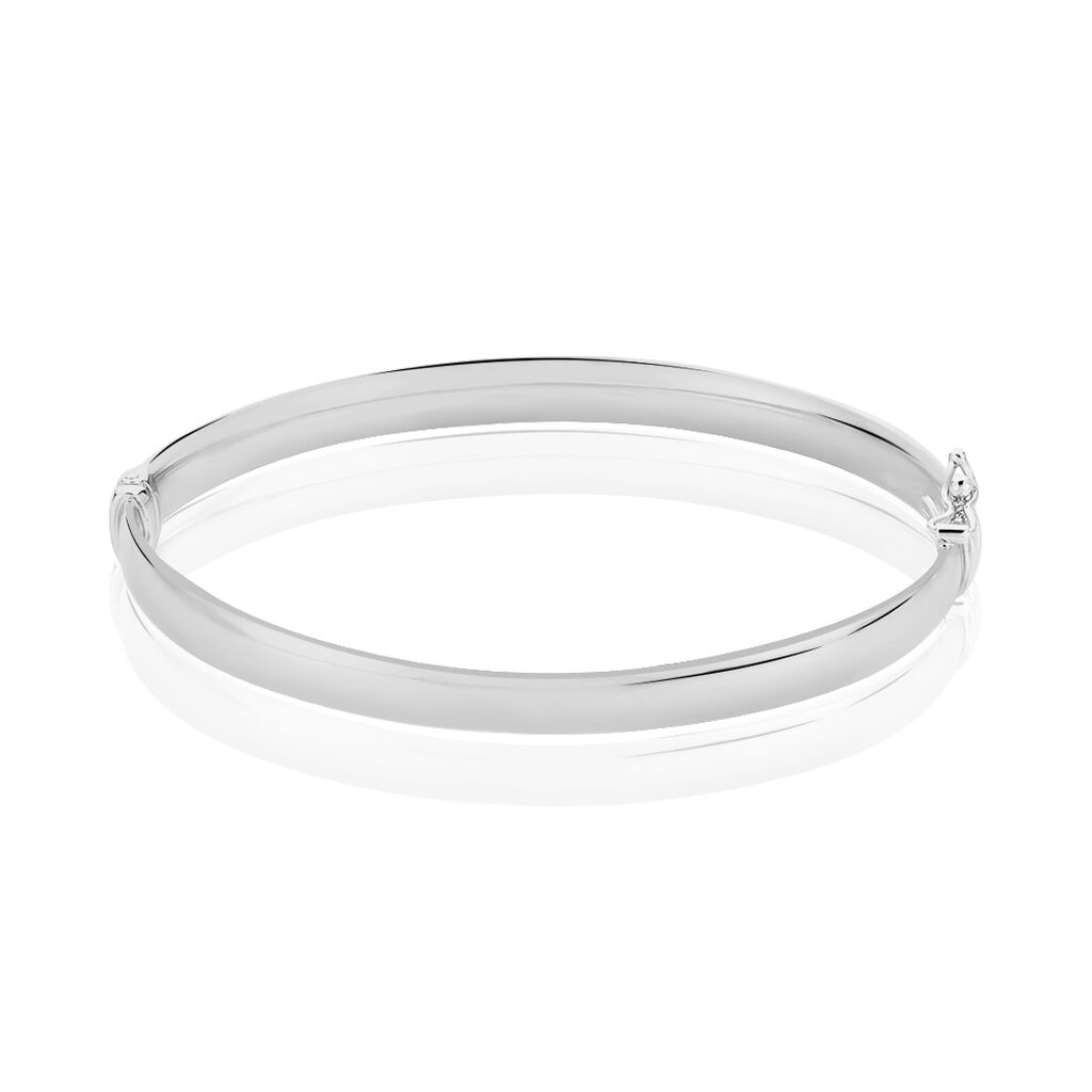 Bracelet Jonc Thaira Argent Blanc - Bracelets joncs Femme | Histoire d’Or