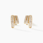 Boucles D'oreilles Puces Shimmel Or Jaune Oxyde De Zirconium - Clous d'oreilles Femme | Histoire d&rsquo;Or