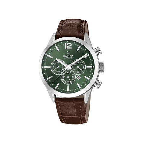 Montre Festina Timeless Chrono 44 Vert - Montres Homme | Histoire d&rsquo;Or